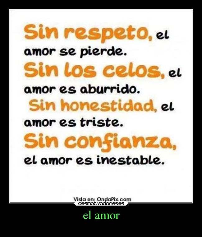 el amor -