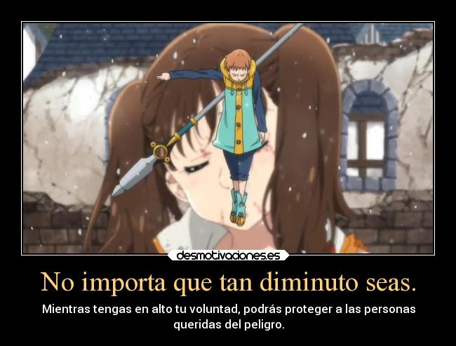 carteles anime amor hada proteger alta voluntad diminuto grande persona querida desmotivaciones