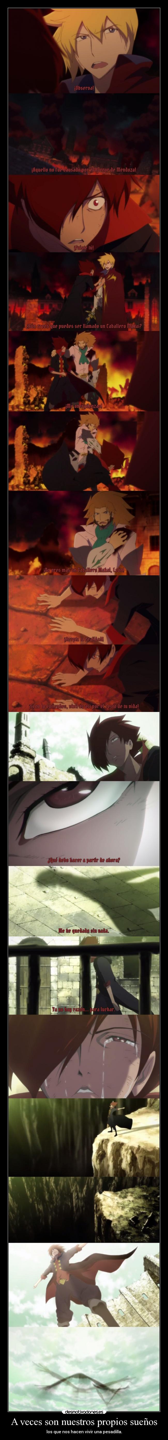 carteles anime dolor vida mundo padre raptorhunters harukaze manga garo suicidio pesadilla suenos leon desmotivaciones