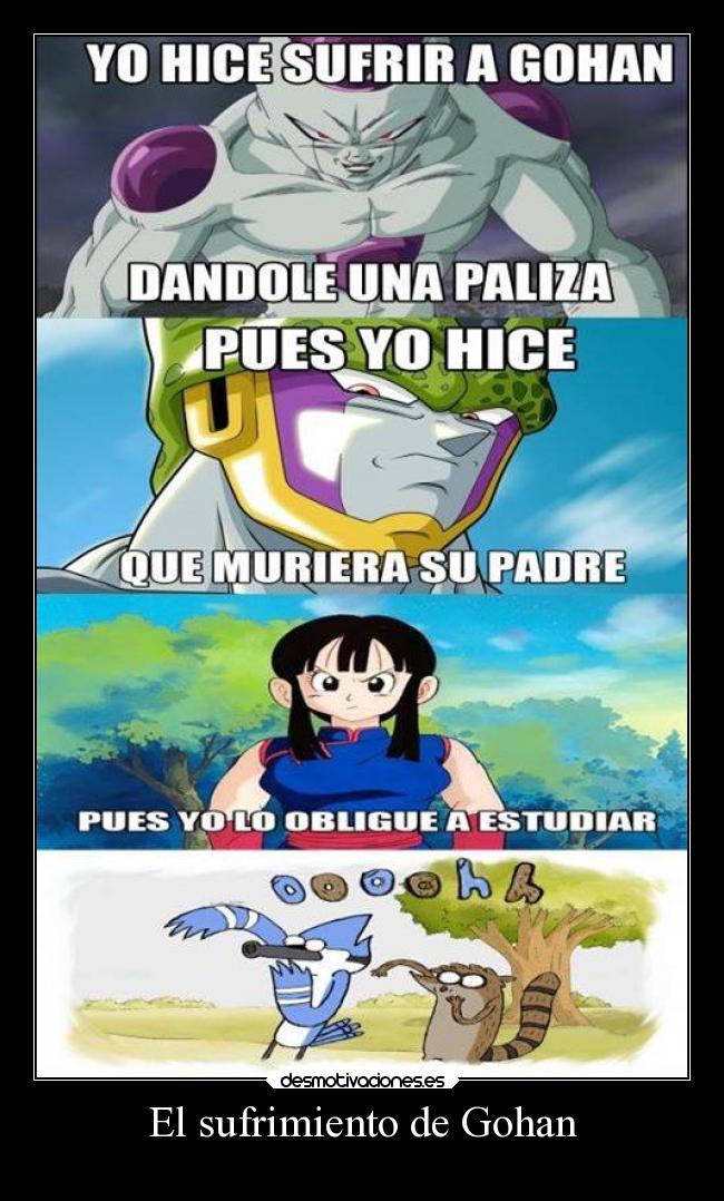 El sufrimiento de Gohan -