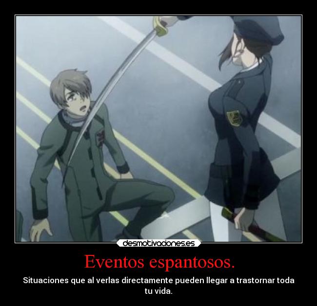 carteles anime miedo vida sucesos situaciones terror sangre deadmanwonderland minoe enaccion damiedo joder desmotivaciones