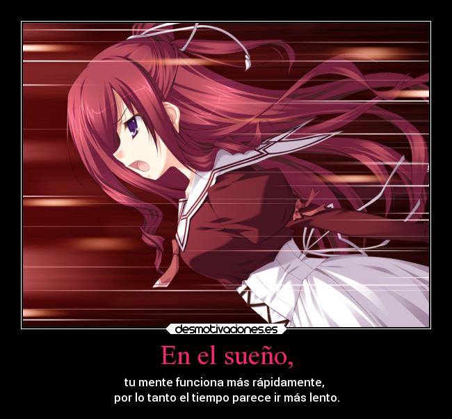 En el sueño, -