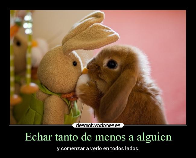 Echar tanto de menos a alguien - y comenzar a verlo en todos lados.