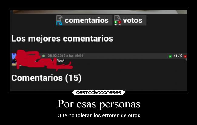 Por esas personas -