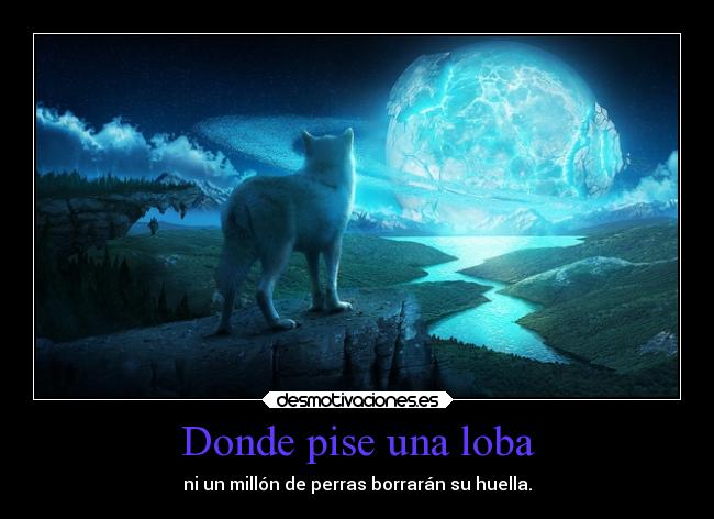 Donde pise una loba - ni un millón de perras borrarán su huella.