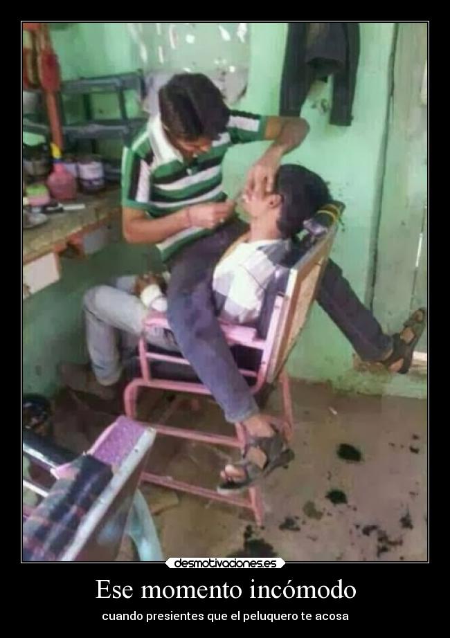 Ese momento incómodo - cuando presientes que el peluquero te acosa
