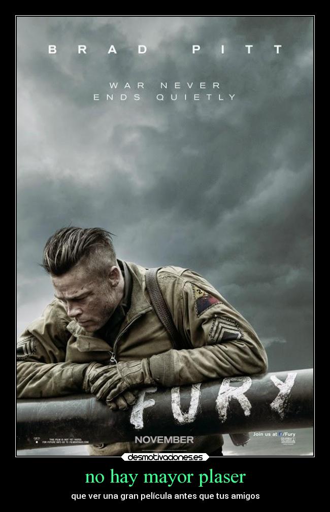 no hay mayor plaser - que ver una gran película antes que tus amigos