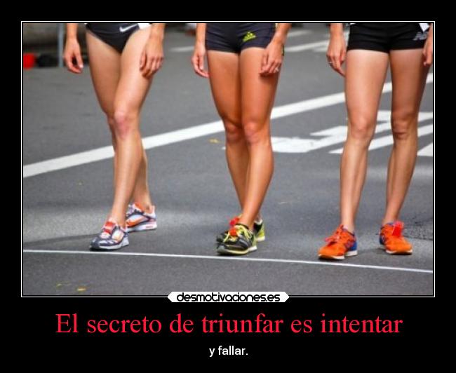 El secreto de triunfar es intentar - y fallar.