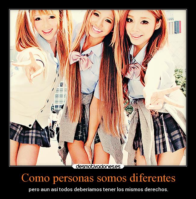 Como personas somos diferentes -