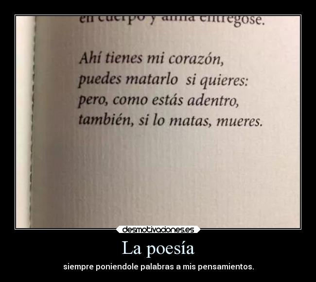 La poesía - 