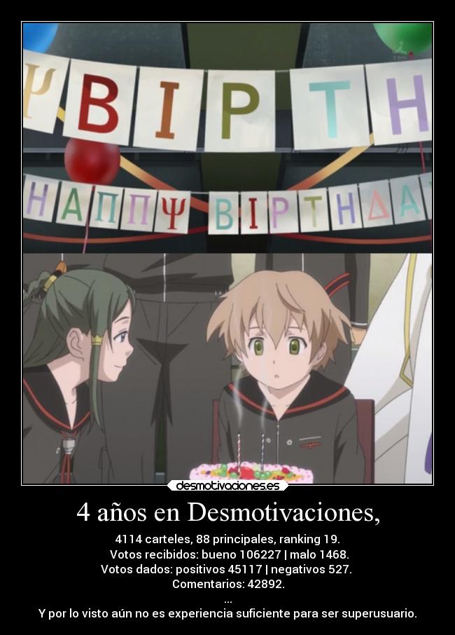 4 años en Desmotivaciones, -