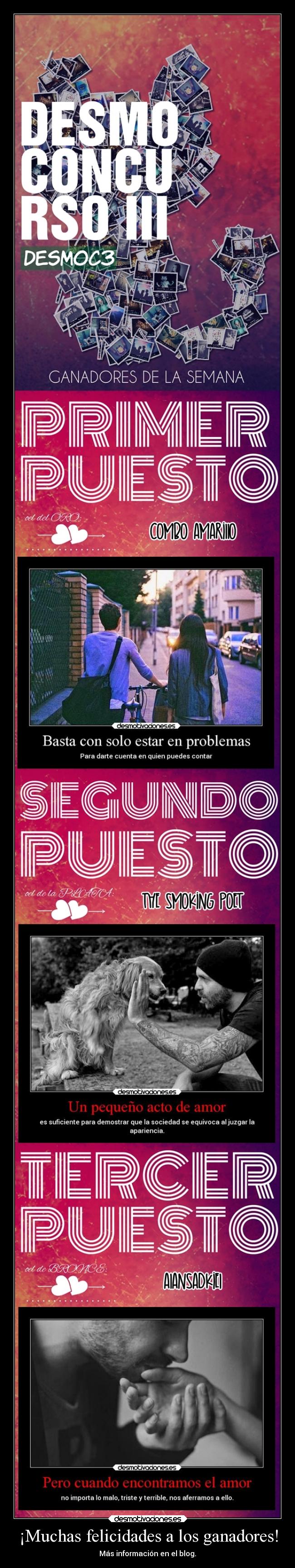 ¡Muchas felicidades a los ganadores! - Más información en el blog.