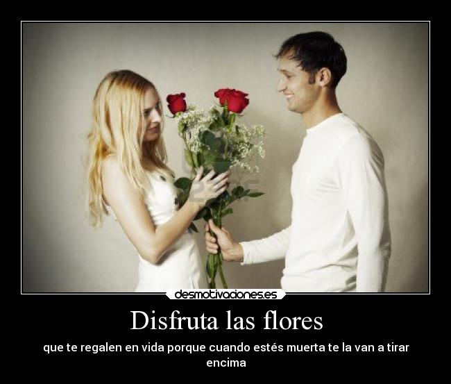 Disfruta las flores -