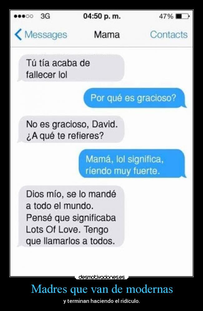 Madres que van de modernas - y terminan haciendo el ridículo.