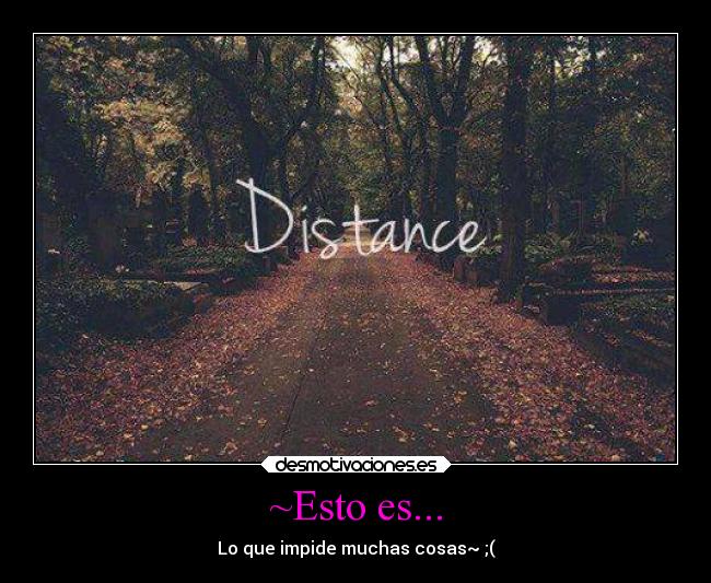 ~Esto es... - Lo que impide muchas cosas~ ;(