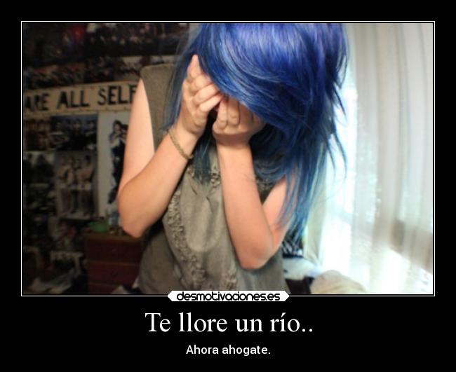 carteles dolor llore rio ahora ahogate por que quedo desmotivaciones