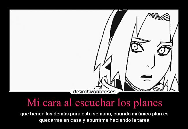 Mi cara al escuchar los planes - 