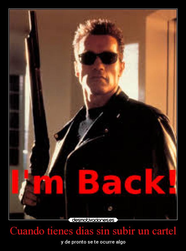 Cuando tienes dias sin subir un cartel - y de pronto se te ocurre algo