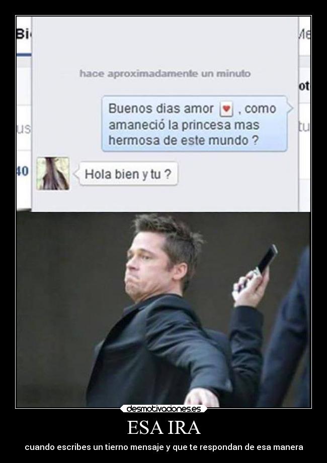 ESA IRA - cuando escribes un tierno mensaje y que te respondan de esa manera