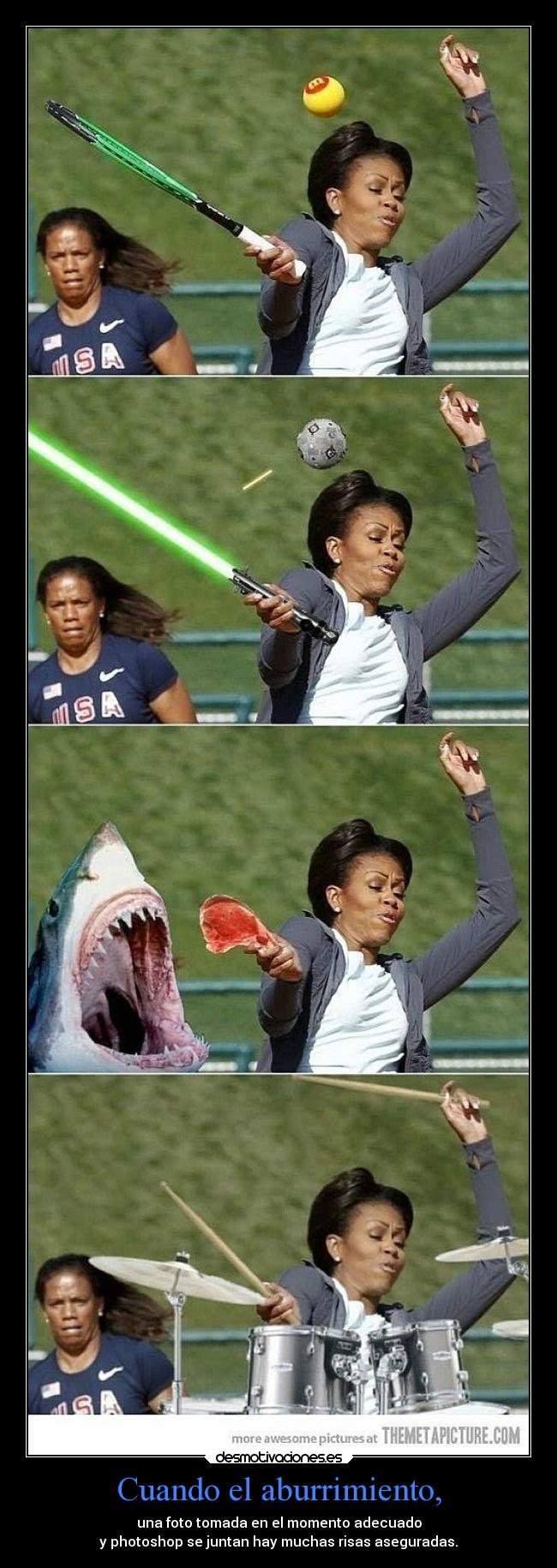 Cuando el aburrimiento, - una foto tomada en el momento adecuado
y photoshop se juntan hay muchas risas aseguradas.
