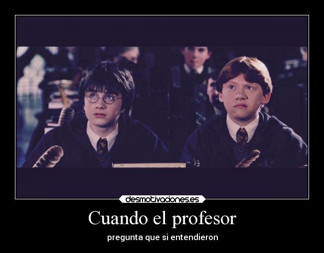 carteles humor examenes escuela profesores harry potter desmotivaciones