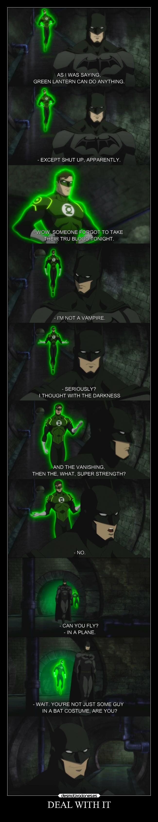 carteles humor slipkdemon clandesplazado batman greenlantern linternaverde justiceleague ligadelajusticia desmotivaciones