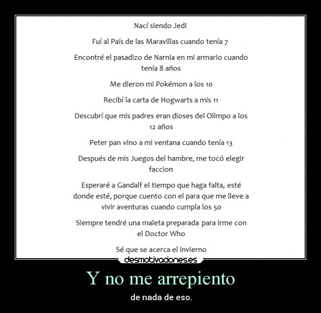 Y no me arrepiento - 