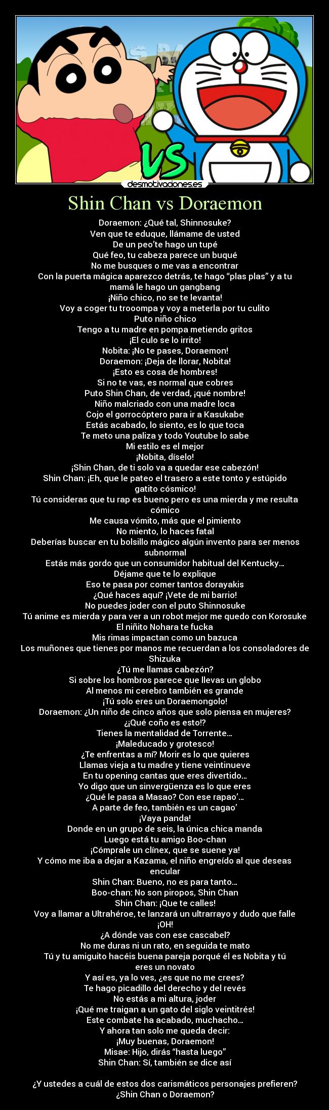 carteles infancia musica anime shin chan doraemon gato cosmico otaku devilbrigade epicas batallas frikismo desmotivaciones