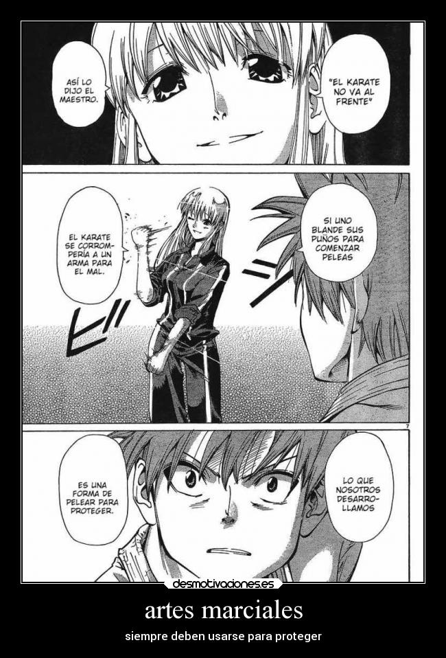 artes marciales - siempre deben usarse para proteger