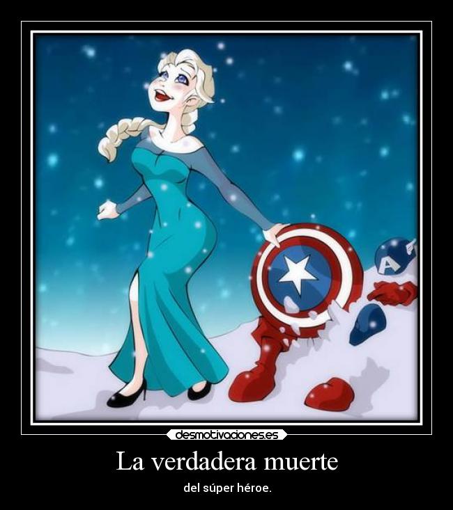 La verdadera muerte - del súper héroe.