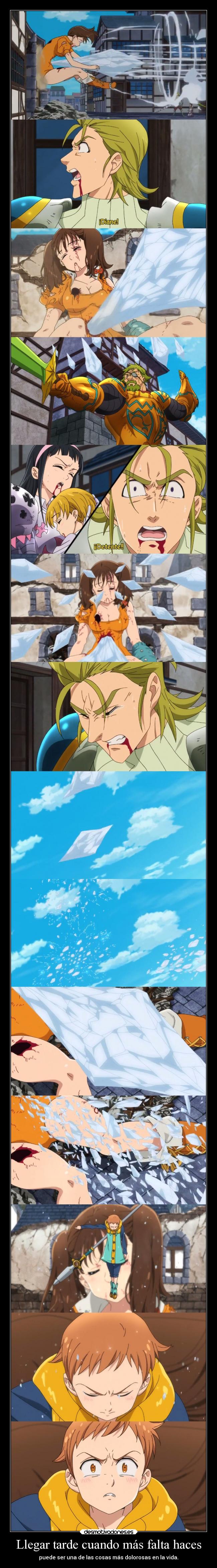 Llegar tarde cuando más falta haces -