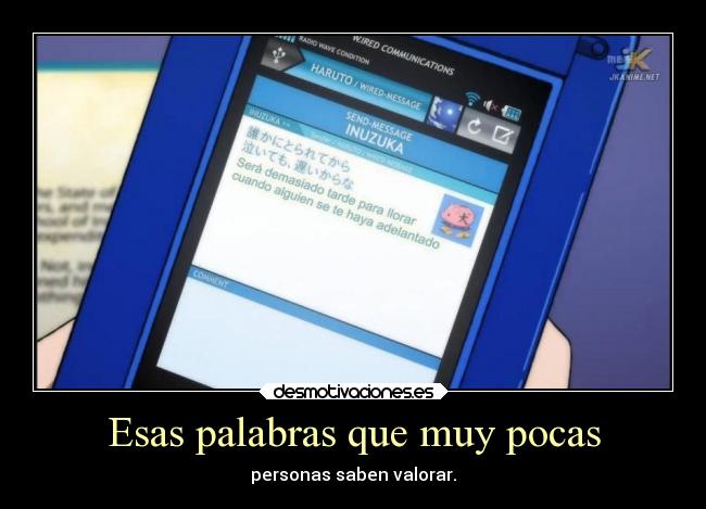 Esas palabras que muy pocas - 