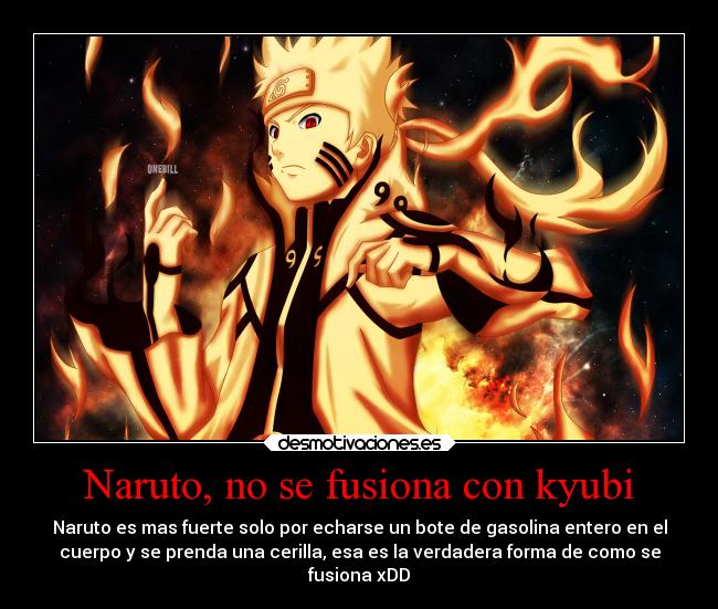 Naruto, no se fusiona con kyubi -