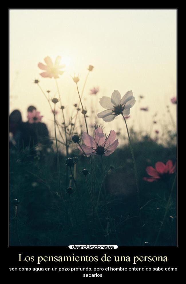 Los pensamientos de una persona - son como agua en un pozo profundo, pero el hombre entendido sabe cómo
sacarlos.