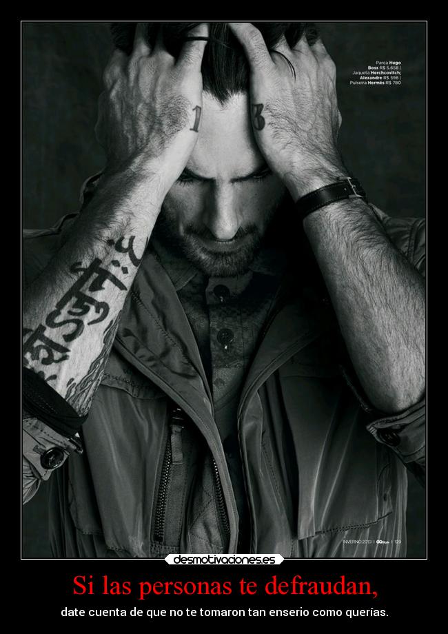 Si las personas te defraudan, - 