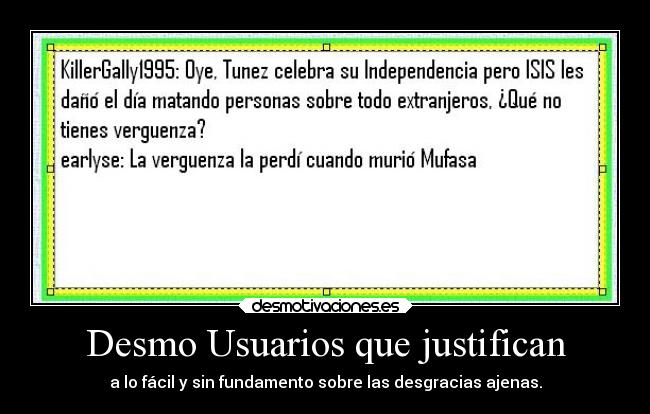 Desmo Usuarios que justifican -