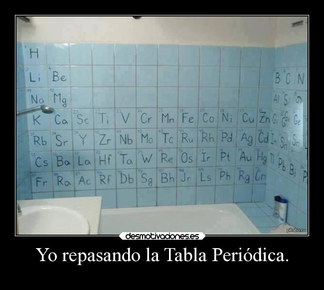 Yo repasando la Tabla Periódica. - 