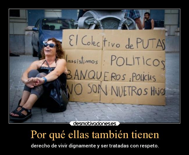 carteles trabajo sociedad problemas prostitutas desmotivaciones