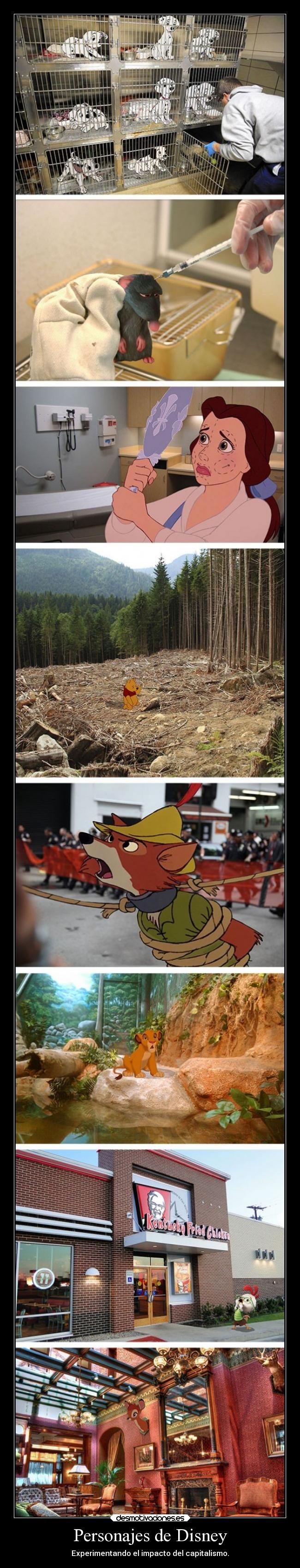 Personajes de Disney - Experimentando el impacto del capitalismo.