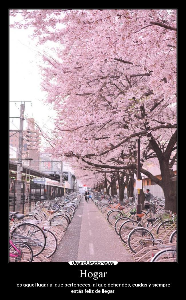 Hogar - es aquel lugar al que perteneces, al que defiendes, cuidas y siempre
estás feliz de llegar.