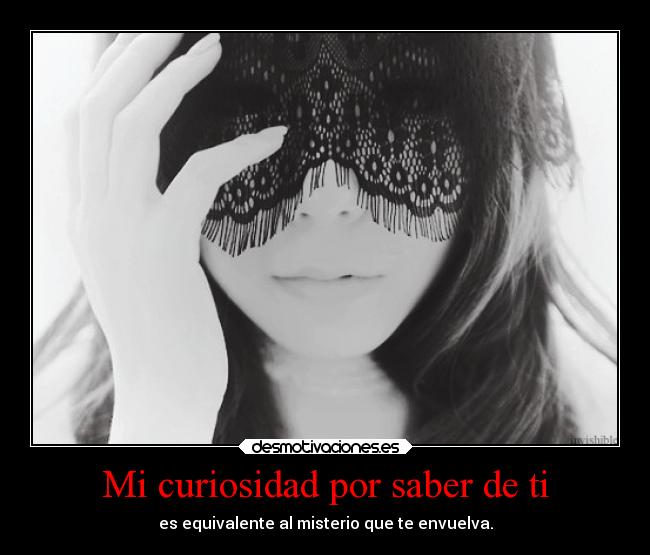 Mi curiosidad por saber de ti -