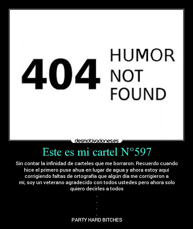 Este es mi cartel N°597 -