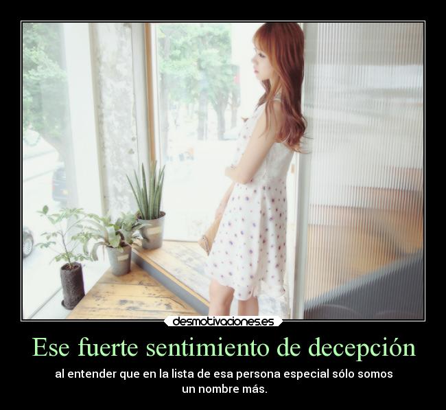 Ese fuerte sentimiento de decepción - 