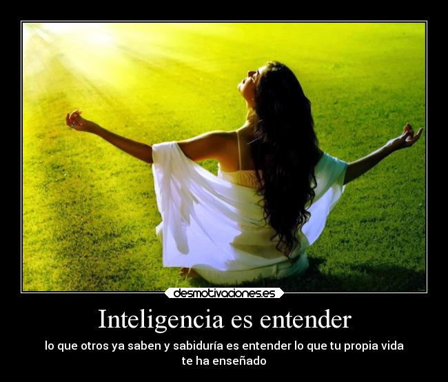 Inteligencia es entender -