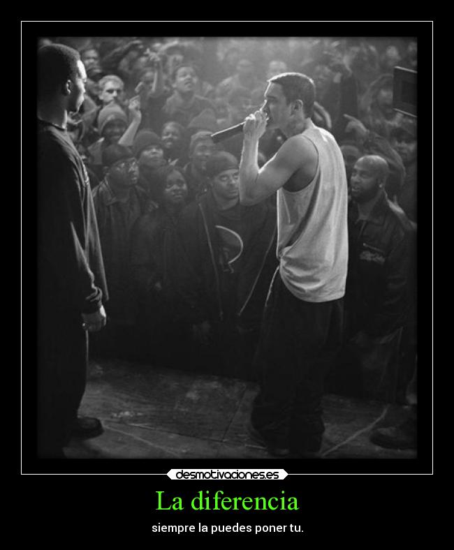La diferencia - siempre la puedes poner tu.