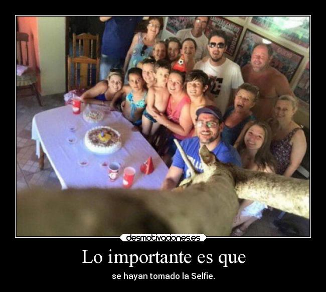 Lo importante es que - se hayan tomado la Selfie.