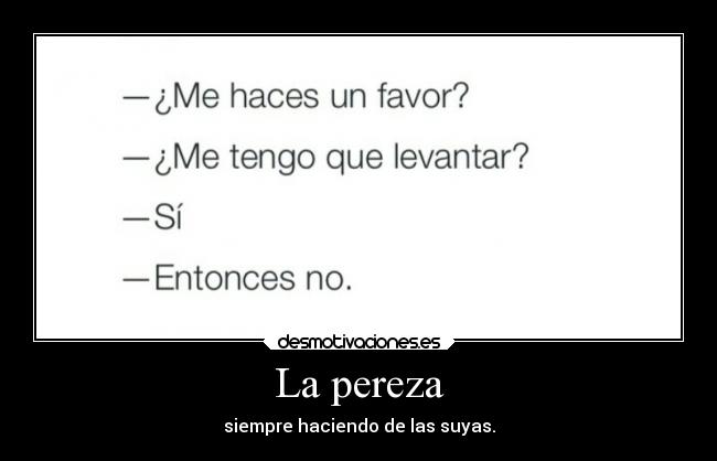 La pereza - siempre haciendo de las suyas.