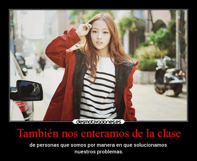 También nos enteramos de la clase -