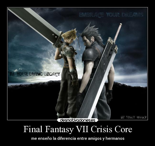 Final Fantasy VII Crisis Core - me enseño la diferencia entre amigos y hermanos
