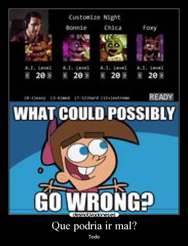 Que podria ir mal? -